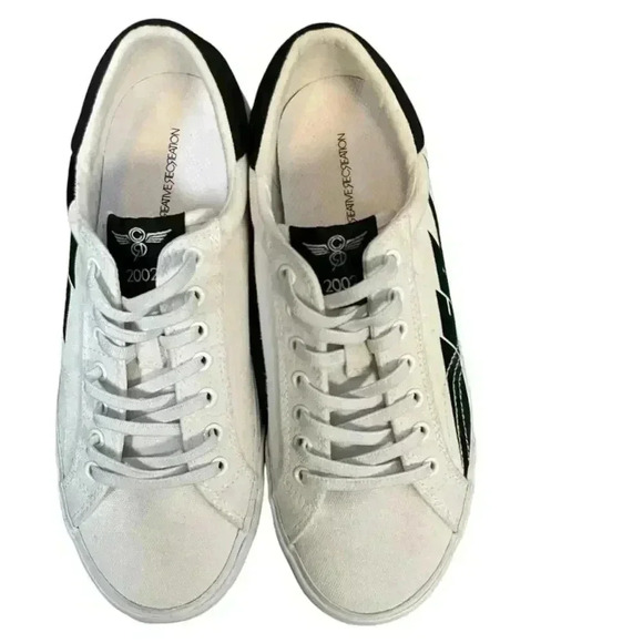 Creative Reaction Zeus Shoes Women's Size 7 White Canvas Sneaker Mock Lace-Up - Picture 5 of 8